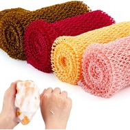 BOAO 4 Pcs Span Jaring Afrika Asli Span Mandi Jaring Panjang Afrika Pengelupas Kulit untuk Mandi & S