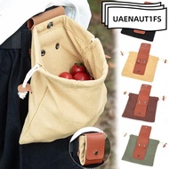UAENAUT1FS Storage Pouch, Foldable PU Leather Waist Bag, Vintage Outdoor Sports Bag Organizer Bag