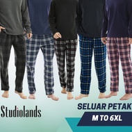 Seluar Petak Slim Fit Pajama Plaid Seluar Tidur Kotak Seluar Lelaki Perempuan Seluar tido Dewasa Seluar Kain Pelikat