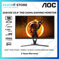 AOC 24G11ZE 23.8" FHD 240Hz Gaming Monitor | 0.5 Response Time | DisplayPort, HDMI | AOC-24G11ZE