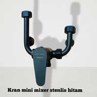 HITAM Black stenlis mini mixer faucet/water heater mini mixer faucet