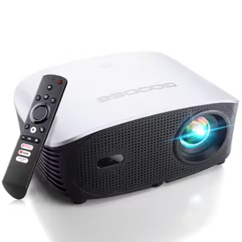 4K Smart Projector with 5G WiFi and Bluetooth Built-in Streaming Apps Dolby Audio 400 Outdoor Movie 