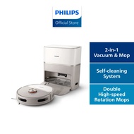 (6.6 FREE Accessories Kit) PHILIPS 2-in-1 Wet &amp; Dry Vacuum &amp; Mop Robot Vacuum 6000 Series - XU6500/82 Auto Self Clean
