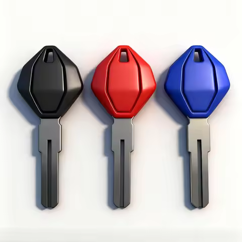 Keys For DUCATI Blank Key Panigale 959/V4/V4R/V4S Motorcycle Whit Black/Red/Blue Uncut Blade Keys