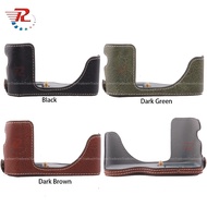 Leather Camera Half Case Cover Bag For Fujifilm XT100 X-T100 Cameras