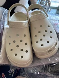Crocs Crush Clog 女士厚底鞋 米白色