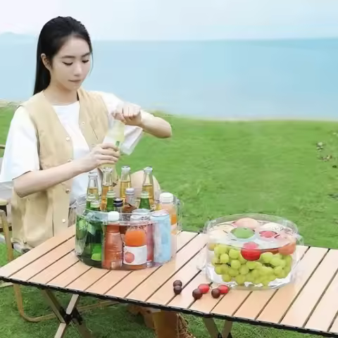 6.8L/12L Foldable Transparent Bucket Portable with Handle Laundry Basin Leak-proof Plastic Picnic Fr
