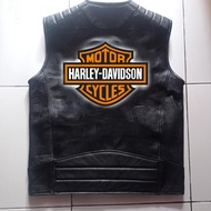 rompi kulit harley,rompi pria,jaket kulit asli