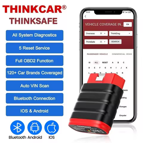 THINKCAR ThinkSafe OBD2 Scanner Bluetooth All System Diagnostic Tool Code Reader Bi-directional Oil 
