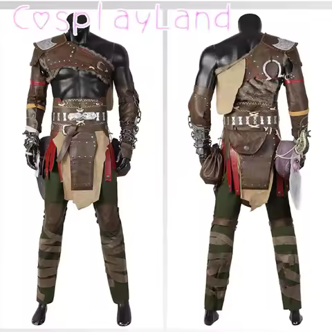 War Kratos Cosplay Costume Game God of War: Ragnarok Kratos Suit Halloween Superhero Costume Full Se