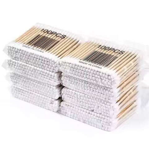 Wholesale 100/300/500/1000pcs double-ended cotton swabs, clean and hygienic baby cotton swabs, ear c
