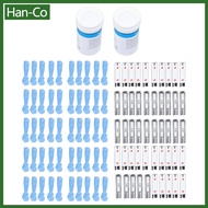 [Han-Co] Blood Glucose Test Strips Kit Blood Sugar Testing Strips Test Lancets Diabetic Monitor Acce