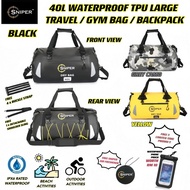 [IPX6] SP042) OVERSIZE LARGE 40L SNIPER WATERPROOF DUFFEL Bag Motorcycle Tail Bag/TRAVEL BAG ,GYM BA