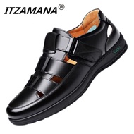 ITZAMANA (COD 3 Days Delivery) Special Offer Leather Shoes Summer Hollow Leather Shoes Mens Casual S