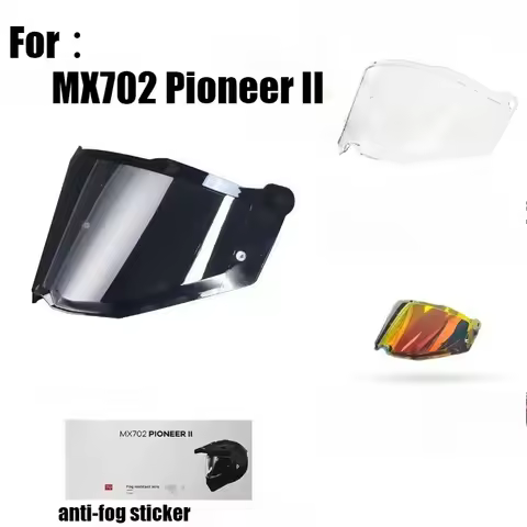 MX702 Visor For LS2 Pioneer II Motorcycle Helmet Black Lens Windshield Replacement Accessories Anti-