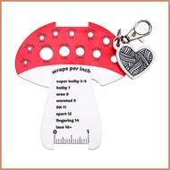 Knitting Needle Sizer Tool Mushroom Shaped Crochet Gadgets Needle Gauge for Sewing for Men Women Gir