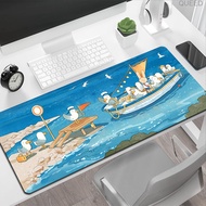 Mousepads Gamer Keyboard Pad Computer Blue Desk Mat Gaming Accessories Office Girl Seaside Mouse Pad Xxl Large Non-slip