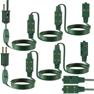 Enhon 1 Pack 15 Ft Extension Cord with 9 Outlets and On/Off Switch, Christmas Tree Light Extension C
