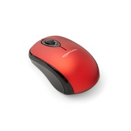 Amazon Basics 2.4 Ghz Wireless Optical Computer Mouse with USB Nano Receiver, Red