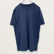 古著 Eddie Bauer 海軍藍短袖圓領 T 卹，M 碼，簡約，normcore 設計
