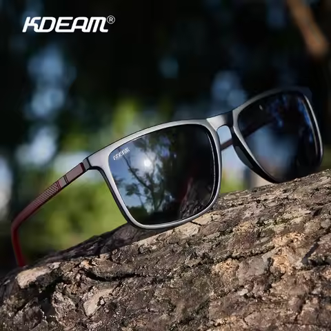 Brand KDEAM Ultra Light Square Polarized Sunglasses Night Vision/Photochromism Outdoor Driving Fishi