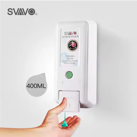 SVAVO Wall Hanging Liquid Soap Dispenser Hotel Bathroom Hand Pressing Manual Soap Dispenser Soap Dis