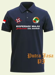 Kaos Polo Shirt Koperasi Merah Putih Lengan Pendek katun Pique Kekinian Sablon DTF