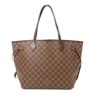 LOUIS VUITTON Damier Ebene Neverfull MM金扣手挽袋啡色