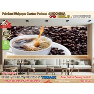 Custom 3D Coffee Theme Wallpaper | Coffeeshop | COFFEE SHOP | Wall Paper | Wallsticker | Cafe Wallpa