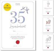 Frank Paperman® 35th Wedding Anniversary Gift - A4 Certificate - A4 Size W:21cm H:29.7cm - Designed 