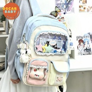 Oscarbaby Ita Bag For Student Korean Style Kpop Cute Diy Fandom Anime Badge Display Waterproof Bag