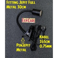 EXOCARE 30cm Premium Metal Clamp Fitting Package + UVA UVB 3.0 Halogen - Indonesian Plug