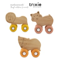 Trixie Wooden Animal Cars With Silicone Wheels | 10 Months +