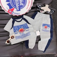 Kids Boys Cotton Terno Set Vietnam Imported Toddler Sports Shirt and Jogger Pants 1-7 Years 3T-8T Ba