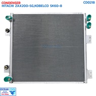แผงแอร์ โกเบลโก้ เอสเค60 รุ่น 8 รุ่นยาว 48cm  PC60-8  ฮิตาชิ 200 CD0218 CONDENSER KOBELCO SK60-8  HI