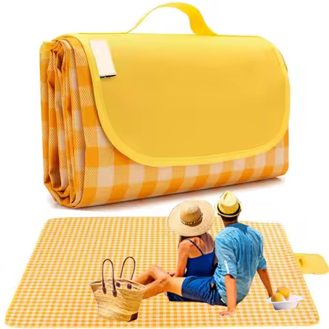 80"x80" Extra Large Picnic Blanket, Waterproof Sandproof Foldable Mat for Outdoor Camping Beach