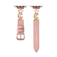 สายนาฬิกา Apple Watch สำหรับผู้หญิง สายหนังแท้ สายโลหะ ลายลูกปัด สายนาฬิกา Smart Watch สำหรับ Apple 