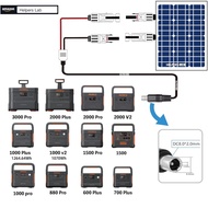 Solar Panel Connector to DC8020 Adapter Extension Cable with DC7909 Adapter for Jackery 3000 2000 15