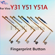 For Vivo Y31 Y51 Y51A Home Button Fingerprint Sensor Flex Power Button replacement parts