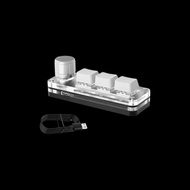 JUSTO  Gaming Keyboard, Mini|Mechanical Keyboard,   Backlit 3 Keys Knob Keypad Photoshop