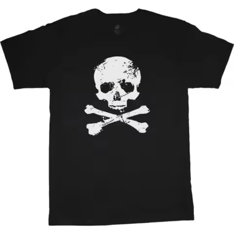 2026 Summer Beauty Hip Hop Pirate Skull and Crossbones T-Shirt Men's Pattern Summer New Men's/Women'