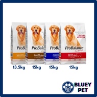 ProBalance Adult Dry Dog Food 15kg Beef / Chicken / Lamb & (Salmon 13.5kg)