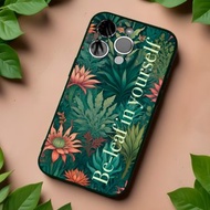 客製化禮物 TPU手機殼 深綠色植物花紋iPhone14 15 16 Pro Max