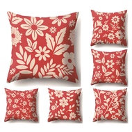 <COD> Red Flowers pillow case 60 × 60.50 × 50.45 × 45.40 × 40.New year decor home sofa bedroom pillo
