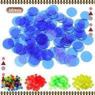[tdraoy] 100 Pack Round Bingo Chips 3/4'' Bingo Supplies Translucent for Bingo Card