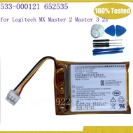 533-000121 652535 500mAh 3.7V battery for Logitech MX Master 2 Master 3 2s Free Tools