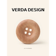 Sewing Supplies Clothes Buttons Jeans Buttons Vida Round Wooden Buttons Japanese Style Natural Log C