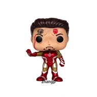 Funko POP 386 Marvel Avengers End Game Iron man Injured Tony Stark LED lights Vinyl Figure Toy