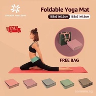 【In stock】[SG STOCK]UTS 6/8mm Yoga Mat Foldable Exercise Mat Non Slip Fitness Mat Gym Light Travel Fitness Pads for Kid/Aldult Y70X