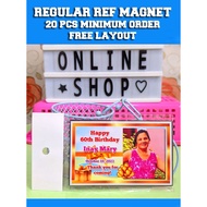 50th 60th 70th 80th Birthday (FreeLayout) Regular Ref Magnet Souvenir Giveaways (20pcsMinimum) party